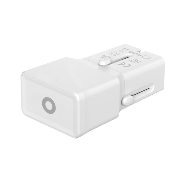 Mobile Adaptador de viaje 25W EU/US/UK/AU, blanco