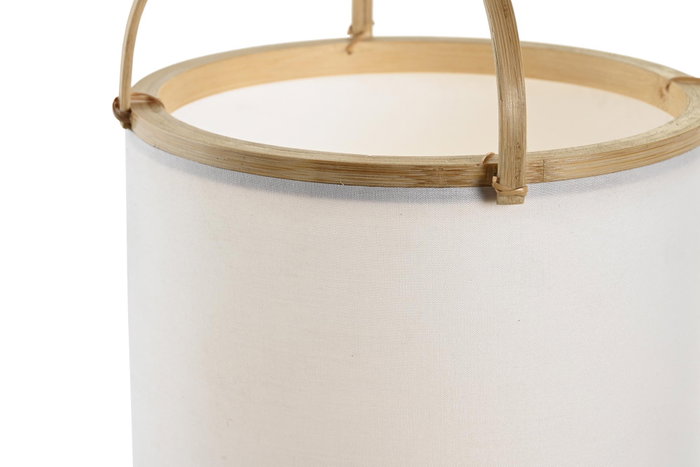 DKD Home Decor Lámpara de Sobremesa Bambú y Poliéster E27