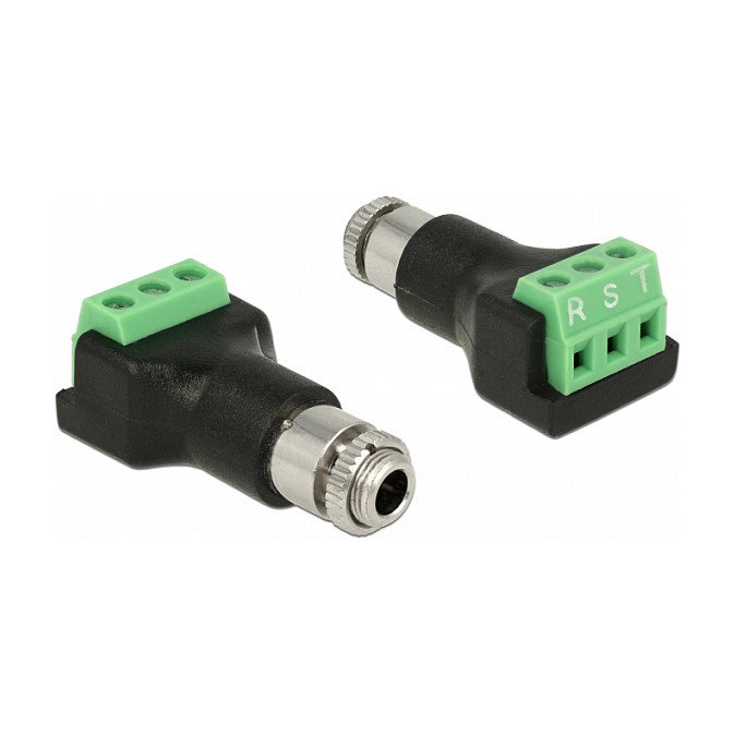 DeLOCK 65878 Adaptador de bloque de terminales de 3 pines a jack de 3.5 mm DeLOCK 65878 Adaptador de bloque de terminales de 3 pines a jack de 3.5 mm
