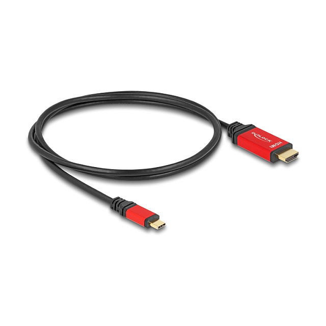 DeLOCK Cable USB Tipo C a HDMI 8K 60 Hz HDR 1m Rojo DeLOCK Cable USB Tipo C a HDMI 8K 60 Hz HDR 1m Rojo