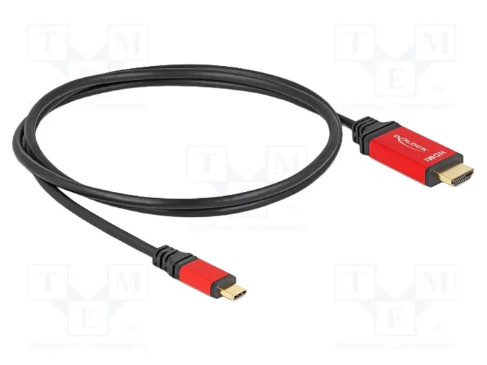 DeLOCK Cable USB Type-C a HDMI 8K 60 Hz HDR 1 m Rojo DeLOCK Cable USB Type-C a HDMI 8K 60 Hz HDR 1 m Rojo