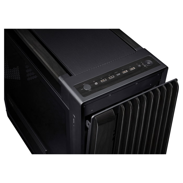 ASUS ProArt PA602 Wood Edition Caja PC Negro Torre Media ATX Madera Templado 4x 3.5" 8x 2.5" 8 Ranuras