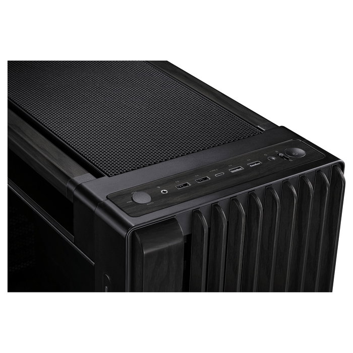 ASUS ProArt PA602 Wood Edition Caja PC Negro Torre Media ATX Madera Templado 4x 3.5" 8x 2.5" 8 Ranuras