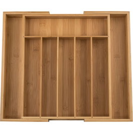 Zassenhaus Inserto para cubiertos de bambú extensible, 34,5-47,5x40,5x6 cm