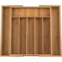 Zassenhaus Inserto para cubiertos de bambú extensible, 34,5-47,5x40,5x6 cm