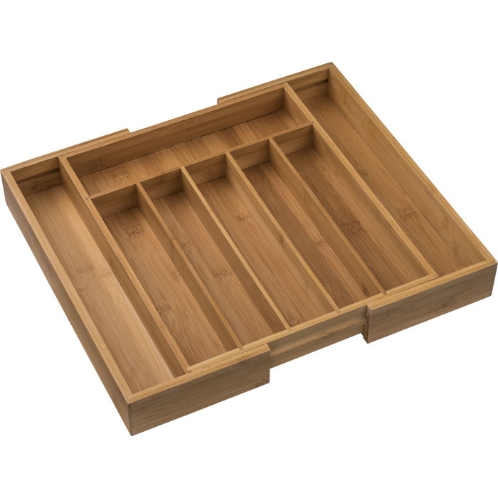 Zassenhaus Inserto para cubiertos de bambú extensible, 34,5-47,5x40,5x6 cm