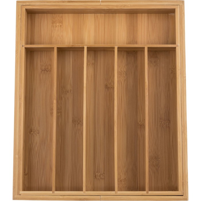 Zassenhaus Inserto para cubiertos de bambú extensible, 34,5-47,5x40,5x6 cm