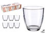 VIVALTO Set 6 Vasos Cortado 170 ml Vidrio Transparente 30x8x15 cm (Set de 12)
