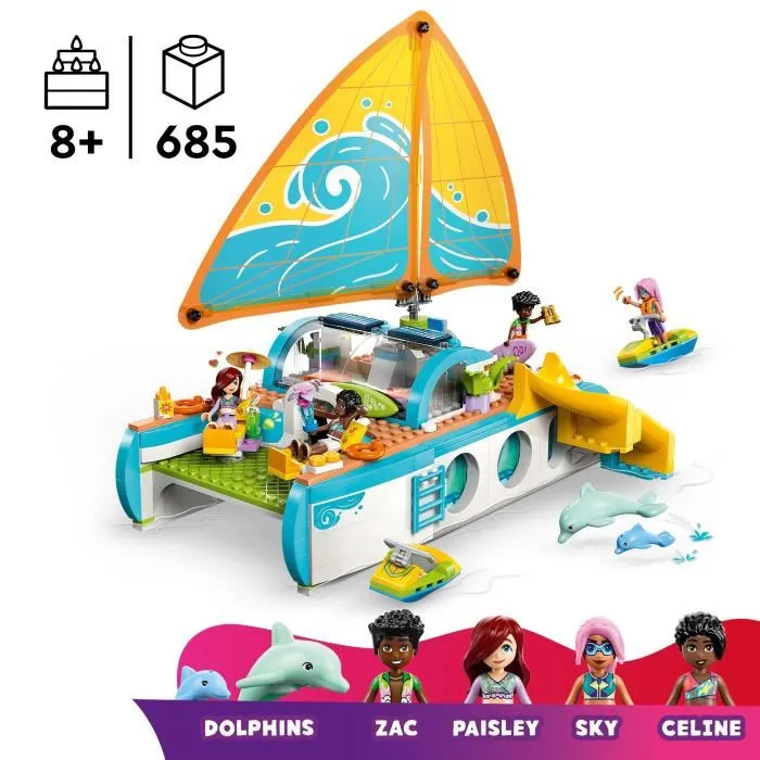 LEGO 42664 Aventura en Barco Juego Creativo para Niñas de 8 Años con Delfines