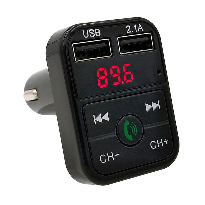 NK Transmisor FM Bluetooth para Coche y Camión con Manos Libres y Cargador USB 12-24V