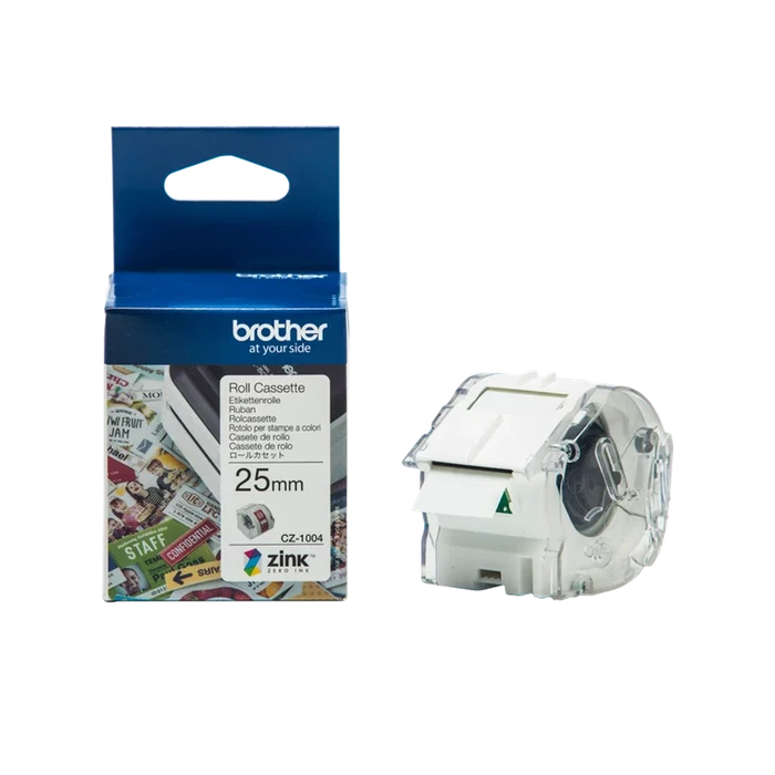 Brother CZ-1004 Rollo de cinta adhesiva 25 mm x 5 m Blanco