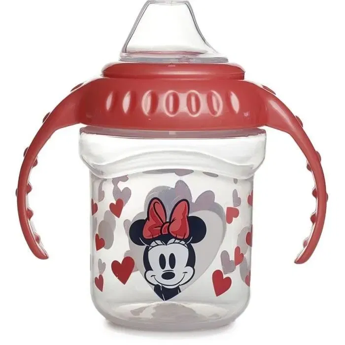Thermobaby AAAKY40191 Vaso de Aprendizaje con Asas 250 ml con Pico de Silicona Minnie Mouse