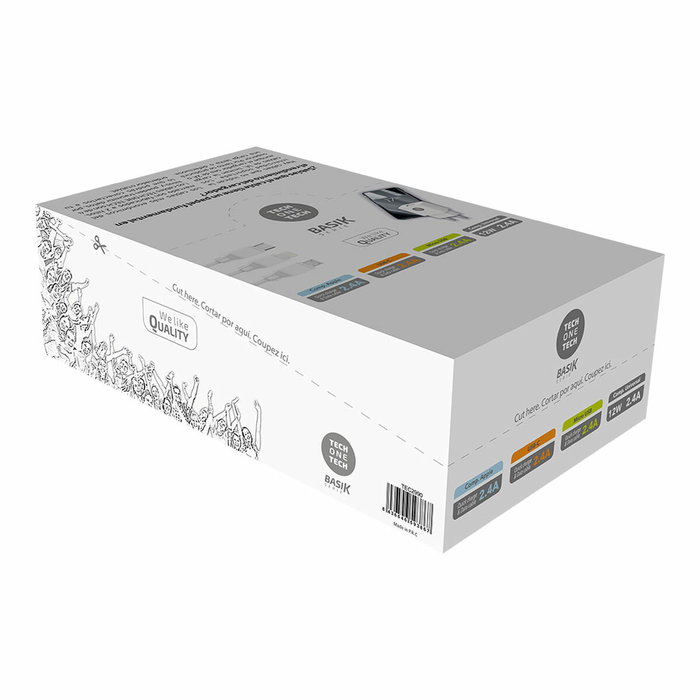 Tech One Tech Expositor de Cables y Cargadores BASIK TEC2990 Blanco