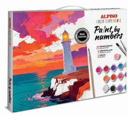ALPINO Pintura Acrílica Pinta por Números Faro al Atardecer
