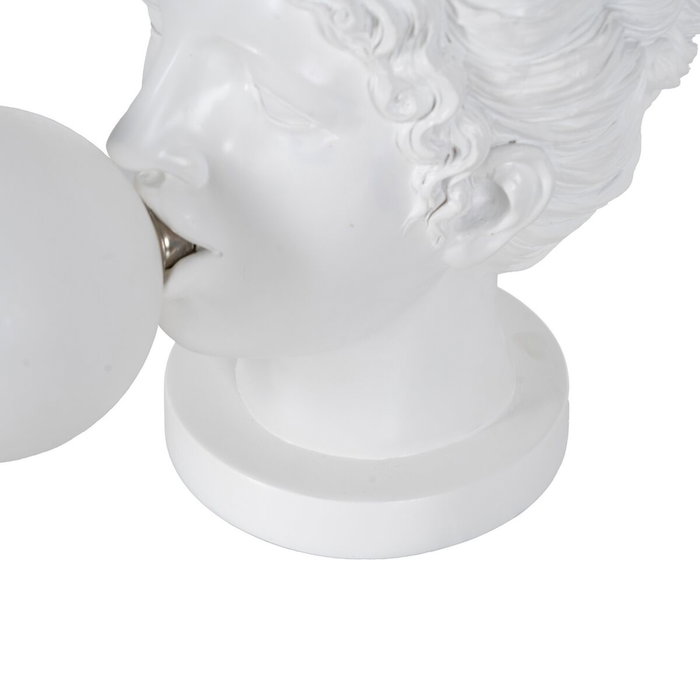 Ixia Lámpara de Mesa Chica Blanco Resina