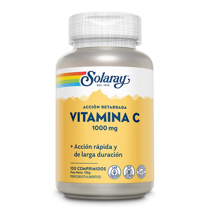 Solaray Vitamina C 1000 mg Acción Retardada 100 Comprimidos Solaray Vitamina C 1000 mg Acción Retardada 100 Comprimidos
