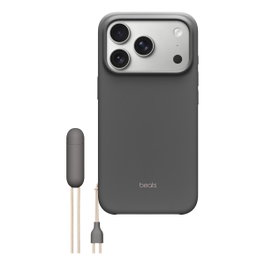 Apple Beats Kickstand Case para iPhone 17 Pro, MagSafe y Control de Cámara, Granito, Gris