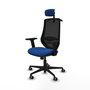 PIQUERAS Y CRESPO Silla de oficina Mardos con mecanismo Sincro, Azul y Negro