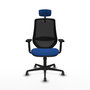 PIQUERAS Y CRESPO Silla de oficina Mardos con mecanismo Sincro, Azul y Negro