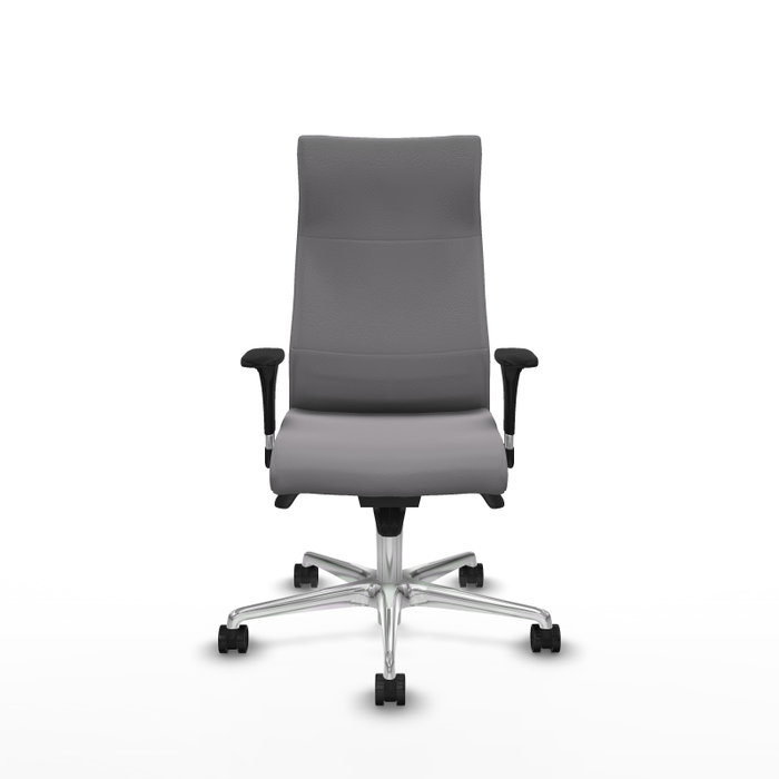 PIQUERAS Y CRESPO Sillón Albacete con mecanismo Sincro, Similpiel Gris, Base Aluminio PIQUERAS Y CRESPO Sillón Albacete con mecanismo Sincro, Similpiel Gris, Base Aluminio