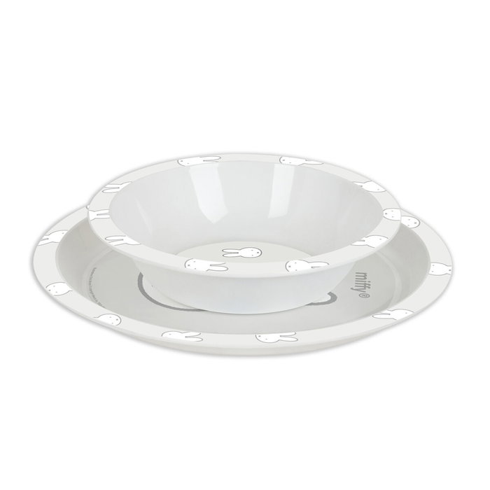 Safta Set de Platos, Cubiertos y Vaso Miffy Niebla Menta