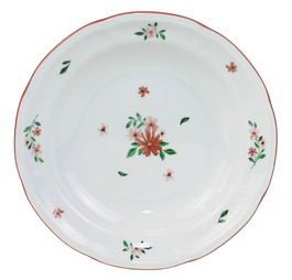 DKD Home Decor Juego de 6 Platos de Porcelana Flores Rosa HARMONY 26