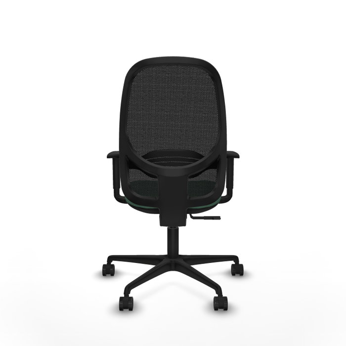 PIQUERAS Y CRESPO Silla de oficina Cilanco con mecanismo Sincro, Verde esmeralda y Negro