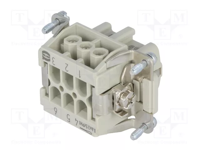 Harting HART Steckdoseneins.HAN6E 09330062701 Gris Harting HART Steckdoseneins.HAN6E 09330062701 Gris