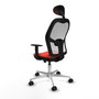 PIQUERAS Y CRESPO Silla de oficina Jorquera con mecanismo Sincro/Traslack Naranja oscuro y Blanco