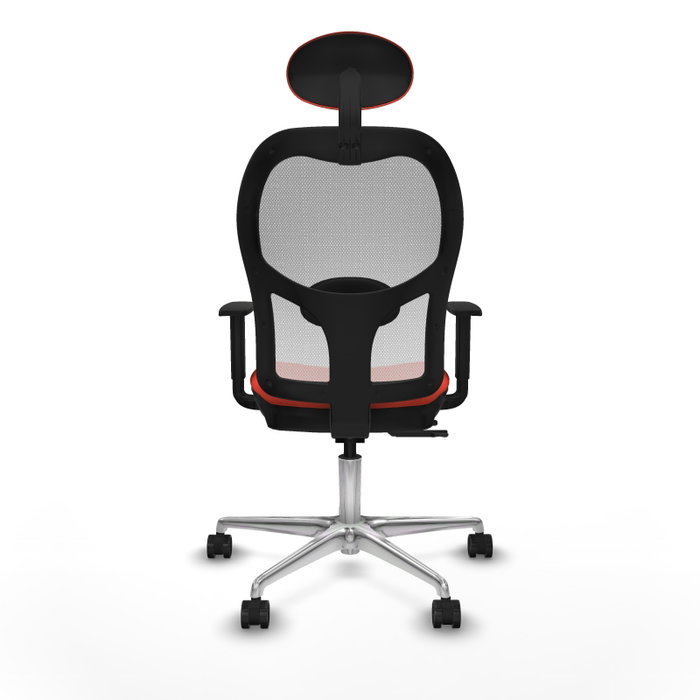 PIQUERAS Y CRESPO Silla de oficina Jorquera con mecanismo Sincro/Traslack Naranja oscuro y Blanco