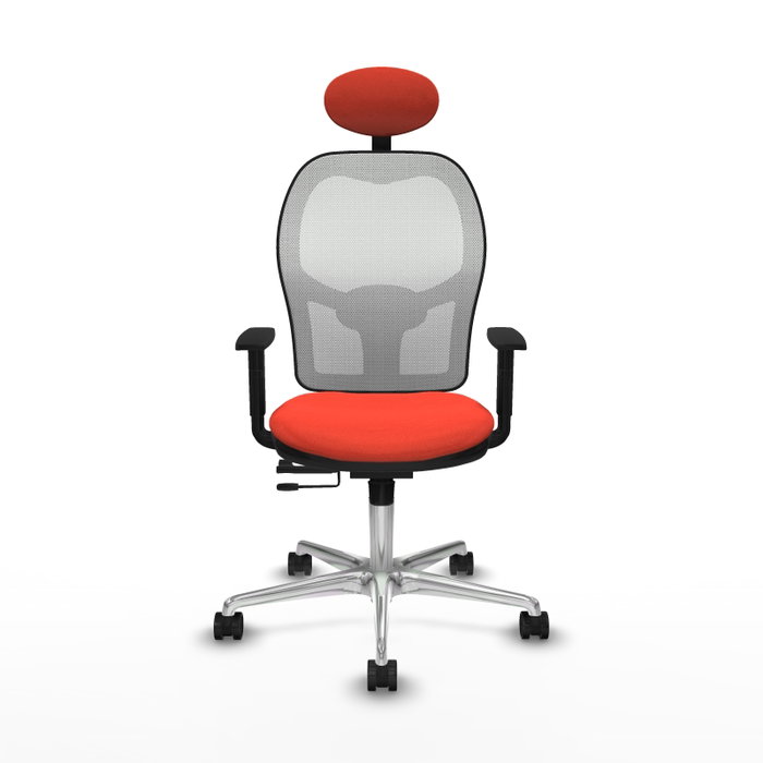 PIQUERAS Y CRESPO Silla de oficina Jorquera con mecanismo Sincro/Traslack Naranja oscuro y Blanco