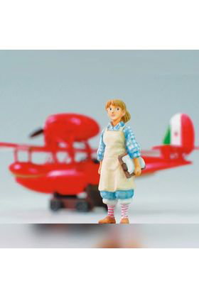 Savoia S.21F Version 2 Seaplane Model Kit & Fio Piccolo Figura Porco Rosso Studio Ghibli 1/72 Scale