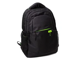 Q-connect Mochila para portátil 15,6" negra con dos bolsillos exteriores, asa y dimensiones 320x430x140 mm