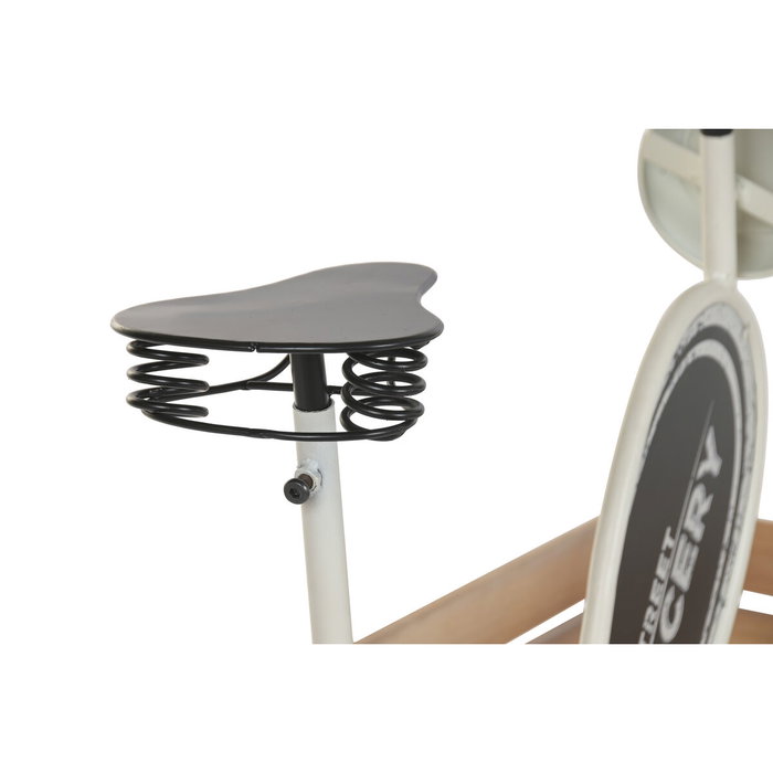 DKD Home Decor Expositor Triciclo Blanco Metal y Madera