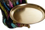 DKD Home Decor Figura de Gorila Bandeja Multicolor y Dorado