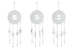 DKD Home Decor Decoración Colgante Metal Beach 25x1x77 Blanco