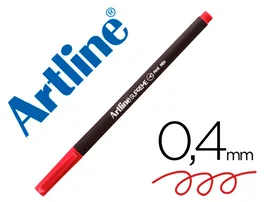 Artline EPFS200 Rotulador Fine Liner Punta de Fibra, Trazo 0,4 mm, Rojo