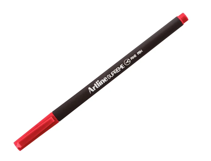 Artline EPFS200 Rotulador Fine Liner Punta de Fibra, Trazo 0,4 mm, Rojo
