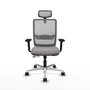 PIQUERAS Y CRESPO Silla de oficina Haches Gris con mecanismo Sincro/Traslack