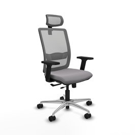 PIQUERAS Y CRESPO Silla de oficina Haches Gris con mecanismo Sincro/Traslack