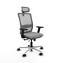 PIQUERAS Y CRESPO Silla de oficina Haches Gris con mecanismo Sincro/Traslack
