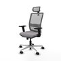 PIQUERAS Y CRESPO Silla de oficina Haches Gris con mecanismo Sincro/Traslack