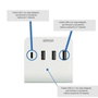 Simon Adaptador 3 USB-A + 1 USB-C con Soporte para Smartphone