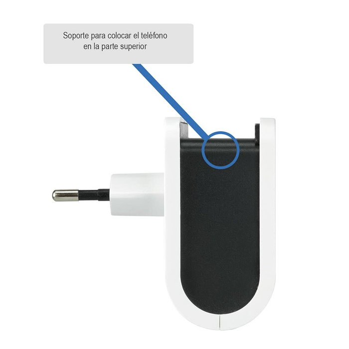Simon Adaptador 3 USB-A + 1 USB-C con Soporte para Smartphone