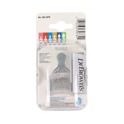 Dr. Brown's Tetina Options Biberón Silicona Redonda Recién Nacido Nivel 1 +0 Meses 2 Unidades Dr. Brown's Tetina Options Biberón Silicona Redonda Recién Nacido Nivel 1 +0 Meses 2 Unidades
