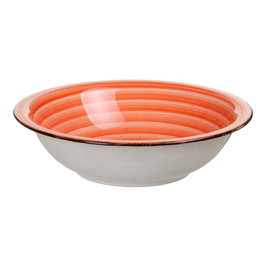 Plato Hondo Naranja Stoneware Cocina 21 X 21 cm