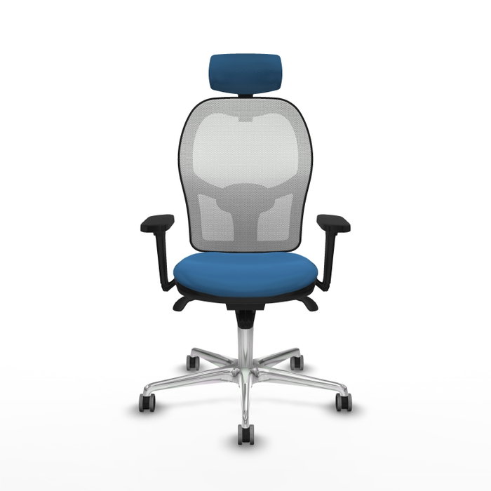 PIQUERAS Y CRESPO Silla de oficina Jorquera con mecanismo Sincro, Azul claro y Blanco PIQUERAS Y CRESPO Silla de oficina Jorquera con mecanismo Sincro, Azul claro y Blanco