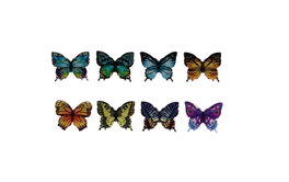 DKD Home Decor Iman PVC Mariposa Multicolor
