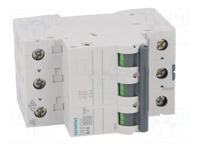 Siemens Automat B 10A 5SL63106 3p 400V 6kA