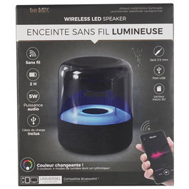 Be Mix Altavoz Inalámbrico con Luz 5W, Modelo Enceinte, Portátil y Recargable